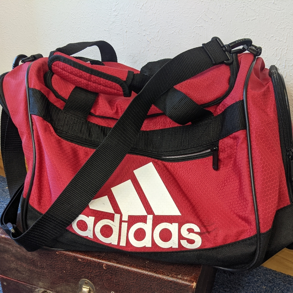 SOLD Adidas Athletic Duffel Bag Medium Red Sports Travel